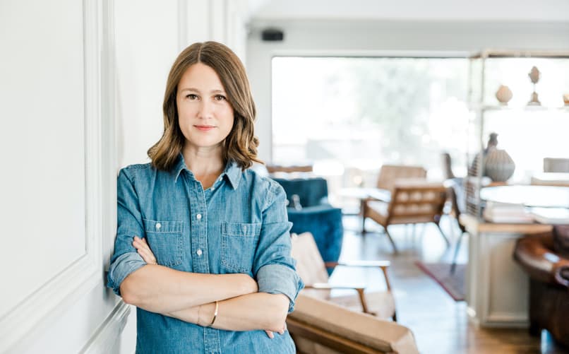 Laura Roeder wall blue lean